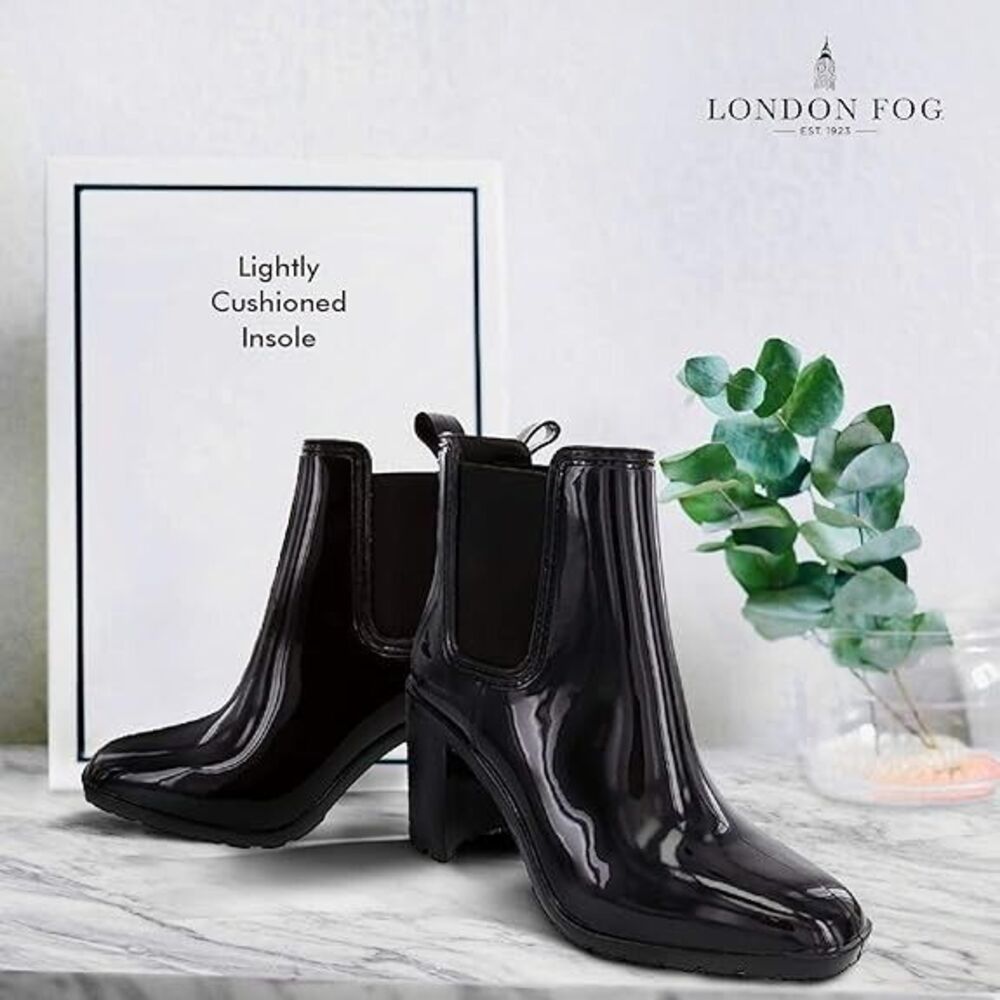 NEW LONDON FOG Womens Size 10 Prite High Heeled Rain Boot rain boot